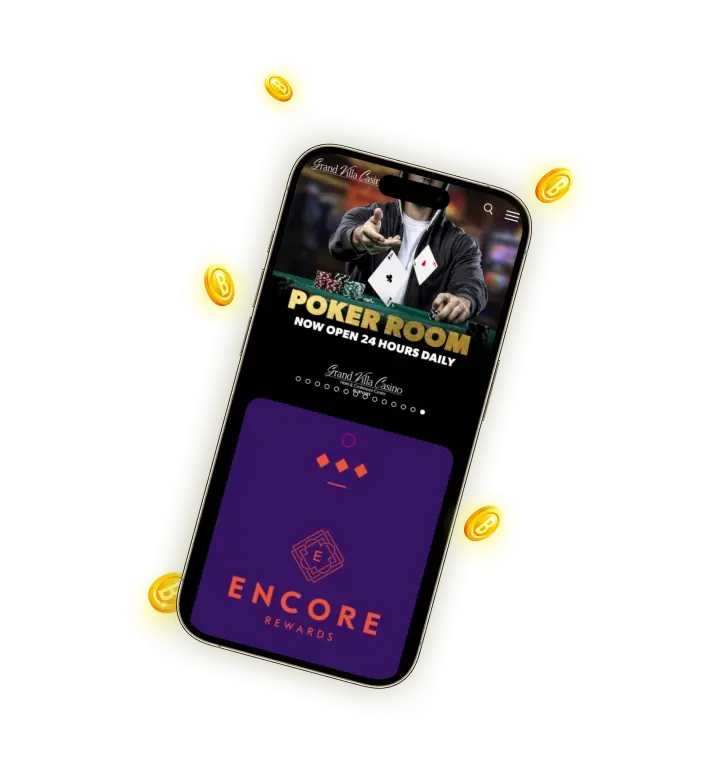 Grand Villa Online Casino mobile app interface