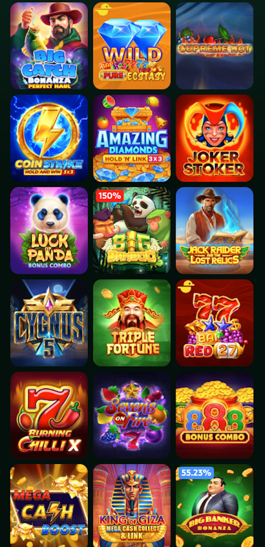 Grand Villa Online Casino games and bonuses
